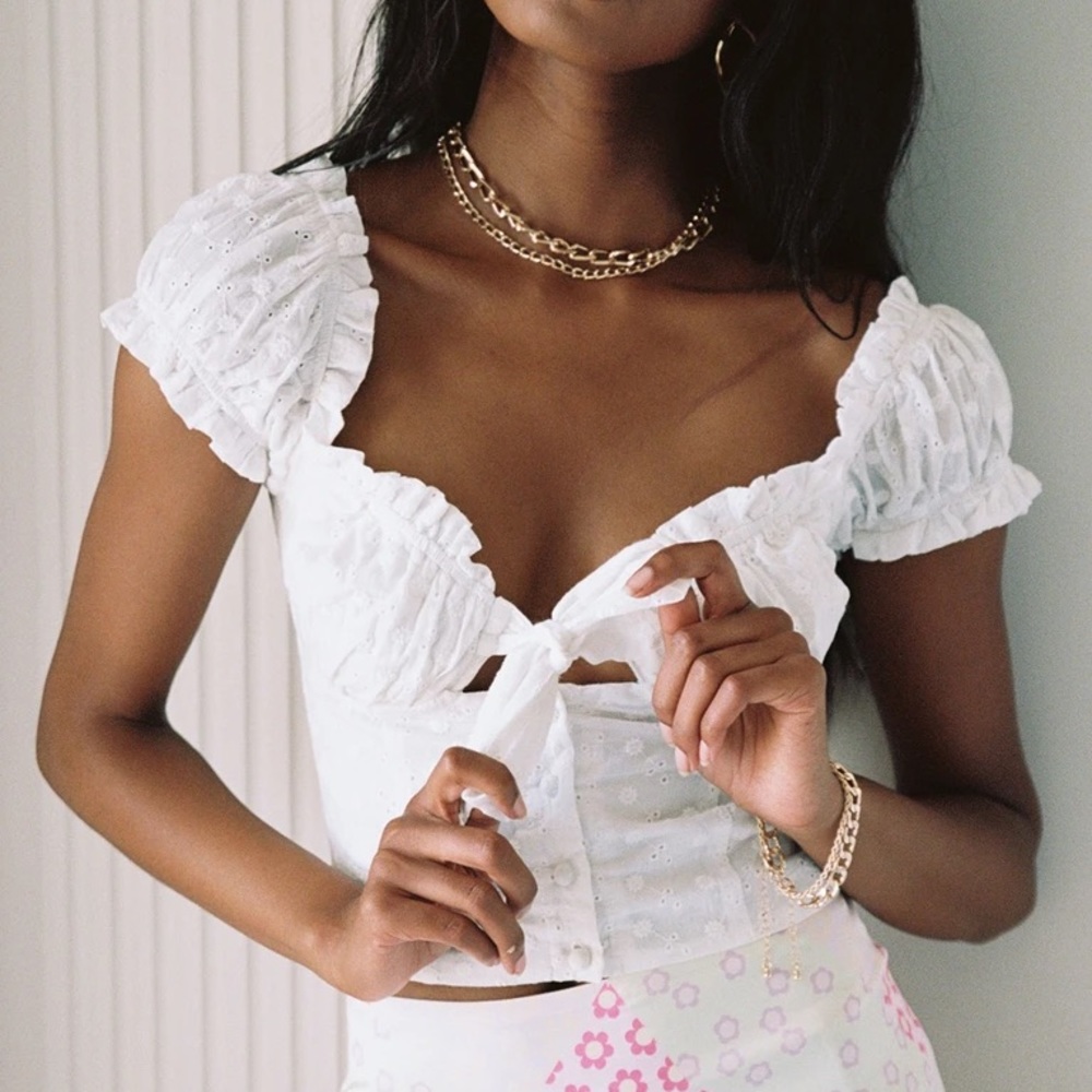 Elouise Crop Top Broderie